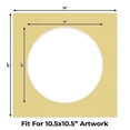 thumbnail image 2 of Soft Yellow Picture Frame Mat for 15x15 Frames - Circle Opening for 11x11 Photos - 25 Mats, 2 of 7