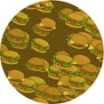 thumbnail image 1 of Ahgly Company Machine Washable Indoor Square Transitional Dark Bronze Brown Area Rugs, 3' Square, 1 of 7