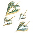 thumbnail image 6 of 4pcs Red Love Heart Ceiling Hanging Swirl Decoration Heart Shape Pendant Glitter Cardboard Hanging Valentine Showcase Decor Gold+blue, 6 of 9