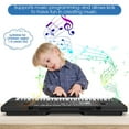 thumbnail image 3 of Portable USB Electronic Keyboard Piano with Microphone Music Stand 61 Keys Electronic Digital Piano for Gift, 3 of 14