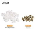 thumbnail image 3 of Uxcell 20Set 20mm Plastic Glass Retainer Clips Set for 3mm Thick Glass, White, 3 of 6