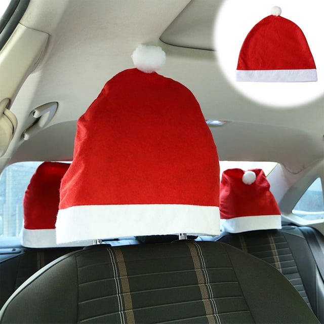 XWSHYW Otros Accesorios Exteriores Fundamentos de Almohada Navideña para Coche, Extragrande, para Asiento de Gorro Navideño, Gorro Navideño, Decoración Navideña para Coche