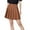 Orange, variant on Women's Skirts Under $10 Free Shipping Solid Color Pleated Belt Pants High Waisted Skirt
