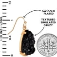 thumbnail image 4 of Humble Chic Gold and Black Druzy Earrings for Women Dangle - Black Sparkly Earrings, 4 of 9