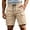 Khaki, variant on Cargo Shorts for Men Twill Knee Length Drawstring Athletic Shorts with Pockets Summer Casual Outdoor Hiking Short, S