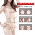 thumbnail image 2 of 2 In 1 Postpartum Belly Wrap Support Recovery Belt - Belly Band For Postnatal, Pregnancy, Maternity - Girdles For Women Body Shaper - Post Partum Wais, 2 of 5