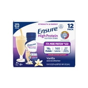 Ensure High Protein Nutrition Shake, Vanilla, 8 fl oz, 12 Count