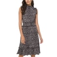 thumbnail image 1 of Vestido con volantes Michael Kors Estampado Animal gris extragrande, 1 of 2