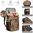 thumbnail image 5 of Travel Cooler Bag - Orange and Brown Leopard Pattern Camping Beer Cooler Backpack with Bottle Opener- Waterproof Insulated Picnic Backpacks - Cooler Bag for Beach, 5 of 6
