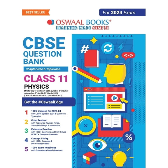 Oswaal CBSE Class 11 Physics Question Bank (2024 Exam), (Paperback)