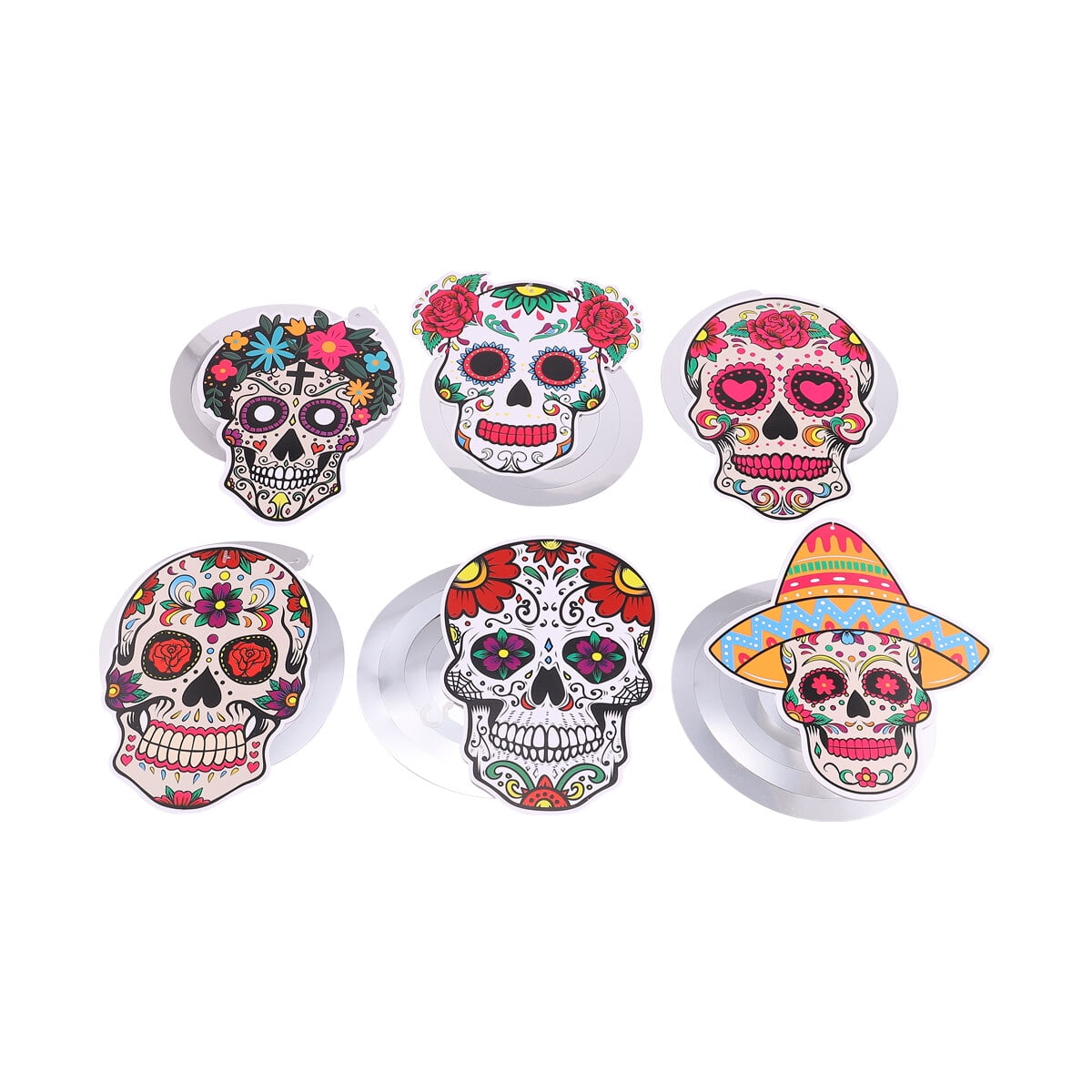 12pcs Halloween Party Decoration Set Skull Hanging Swirls Decoration