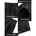 thumbnail image 5 of APTRO Mens Swim Trunks with Compression Liner 5 inch Inseam Quick Dry 2 in 1 Beach Bathing suits with Zipper Pockets 1-Black L, 5 of 7