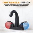 thumbnail image 3 of Wowow 4 in. Centerset Double Handle High Arc Bathroom Faucet with Pop Up Drain in Oil Rubbed Bronze, 3 of 6