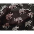 thumbnail image 4 of oneOone Silk Tabby Fabric Elephant Block Printed Fabric 1 Yard 42 Inch Wide, 4 of 4