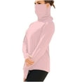 thumbnail image 3 of Aboser Womens UV Protection Sun Shirts with Mask Long Sleeve Rash Guard Plus Size Outdoor Cooling Workout Tops Athletic Hiking Golf Shirt Pink XXXXL, 3 of 9