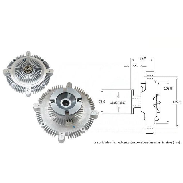 FAN CLUTCH RODEO 1993 al 1994 ISUZU 3.2L V6 KEEP ON GREEN .