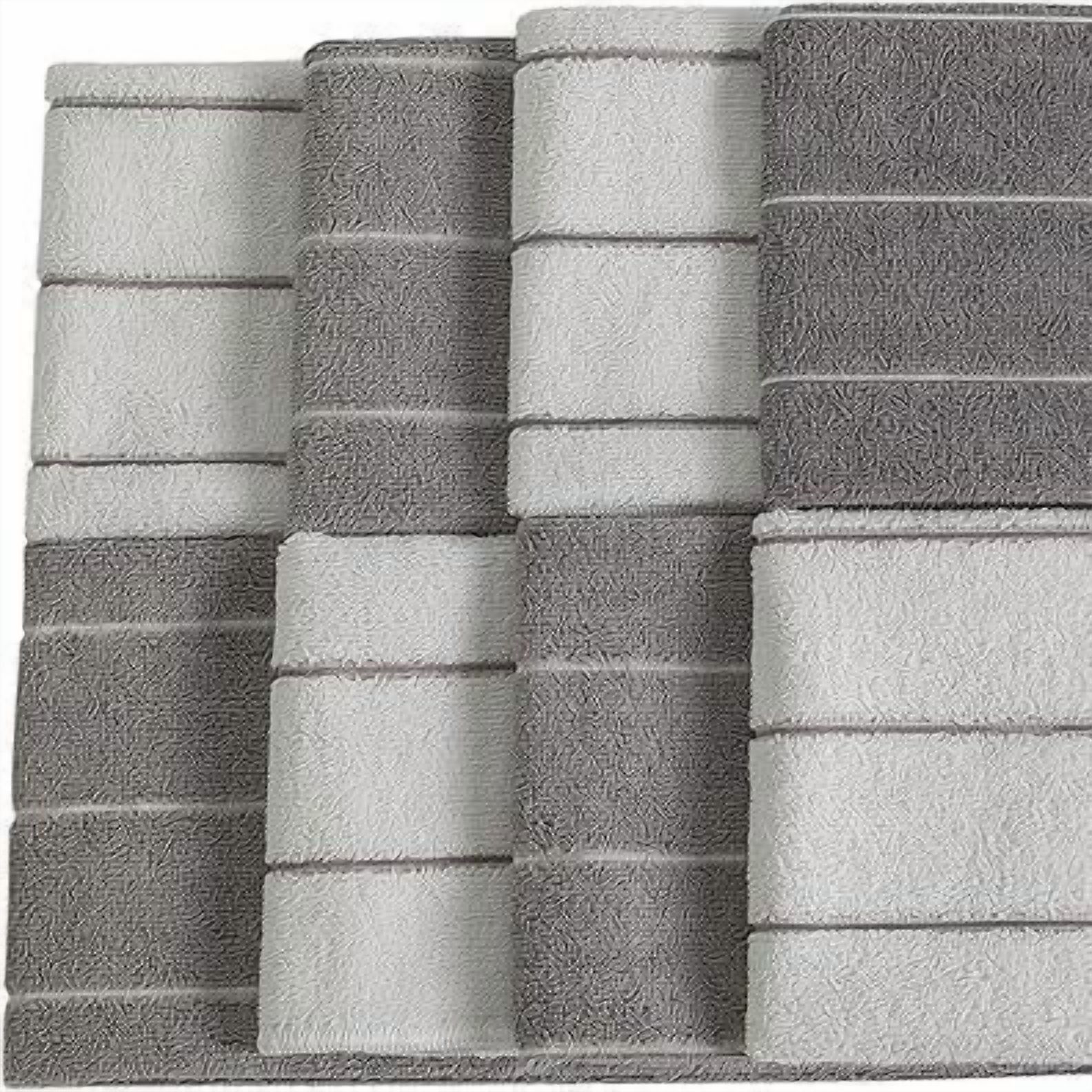 Nvzi Kitchen Towels Set - 6 Pcs Grey 40×60cm (15.75×23.62in) Polyester Dish Towels for Kitchen, Reusable Dish Cloths, Absorbent Towels for Home Kitchen Cleaning & Drying