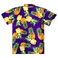 thumbnail image 2 of Varnit Crafts Hawaiian Shirt for Men Aloha Cut Pineapple Darkpurple L, 2 of 2