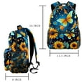 thumbnail image 2 of Lightweight Backpack Sunflower Butterfly School Bag Travel Laptop Daypack for Men Women Casual Rucksack, 2 of 6