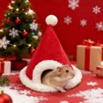 thumbnail image 5 of Neoargh Christmas Pet Bed, Cozy Guinea Pig House, Christmas Hat Design, Soft Fabric, Washable Bed, Non-Slip Base, 5 of 8