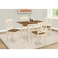 thumbnail image 3 of Dining Table - 48" Rectangular - Small - Kitchen - Drop Leaf - Oak And Cream, 3 of 6
