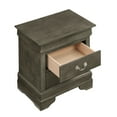 thumbnail image 2 of Glory Furniture Louis Phillipe 2-drawer Wooden Nightstand Grey Stained, 2 of 5