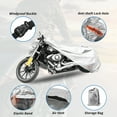 thumbnail image 4 of Cubierta de motocicleta a prueba de agua Unique Bargains 210D-PU Gris para Kawasaki Ninja 400 2018-2023, 4 of 7