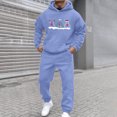 thumbnail image 2 of VBTAPA Mens Track Suits 2 Piece Set Christmas Hoodie Sweatsuit Oversized Pullover Hoodie with Jogger Pants Casual Sports Outfits Sets Xmas Gift 2024 Big Deals Today Light Blue XXL, 2 of 8