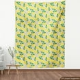 thumbnail image 4 of Ambesonne Floral Fabric by the Yard Upholstery, Yellow Cloves with Branches, 3 Yards, Mustard Green and Tan, 4 of 5