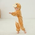 thumbnail image 6 of Odeerbi Infant Boys Girls Animal Dress Up Clothes Flannel Fleece Jumpsuits Winter Thermal Hooded Rompers Infant Cute Bodysuit Long Sleeve Hooded Onesie Infant Clothes Yellow, 6 of 8
