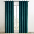 thumbnail image 6 of Top Finel 100% Blackout Luxury Velvet Curtains, 52 x 96 Inch, Teal Green, 2 Panels, 6 of 12