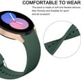 thumbnail image 5 of KOMI for Samsung Galaxy Watch 5 Band 40mm 44mm / Galaxy Watch 5 Pro Bands 45mm, 20mm Soft Silicone No Gap Sport Band Adjustable Replacement Strap for Galaxy Watch 5 Band Women Men Dark Green, 5 of 7