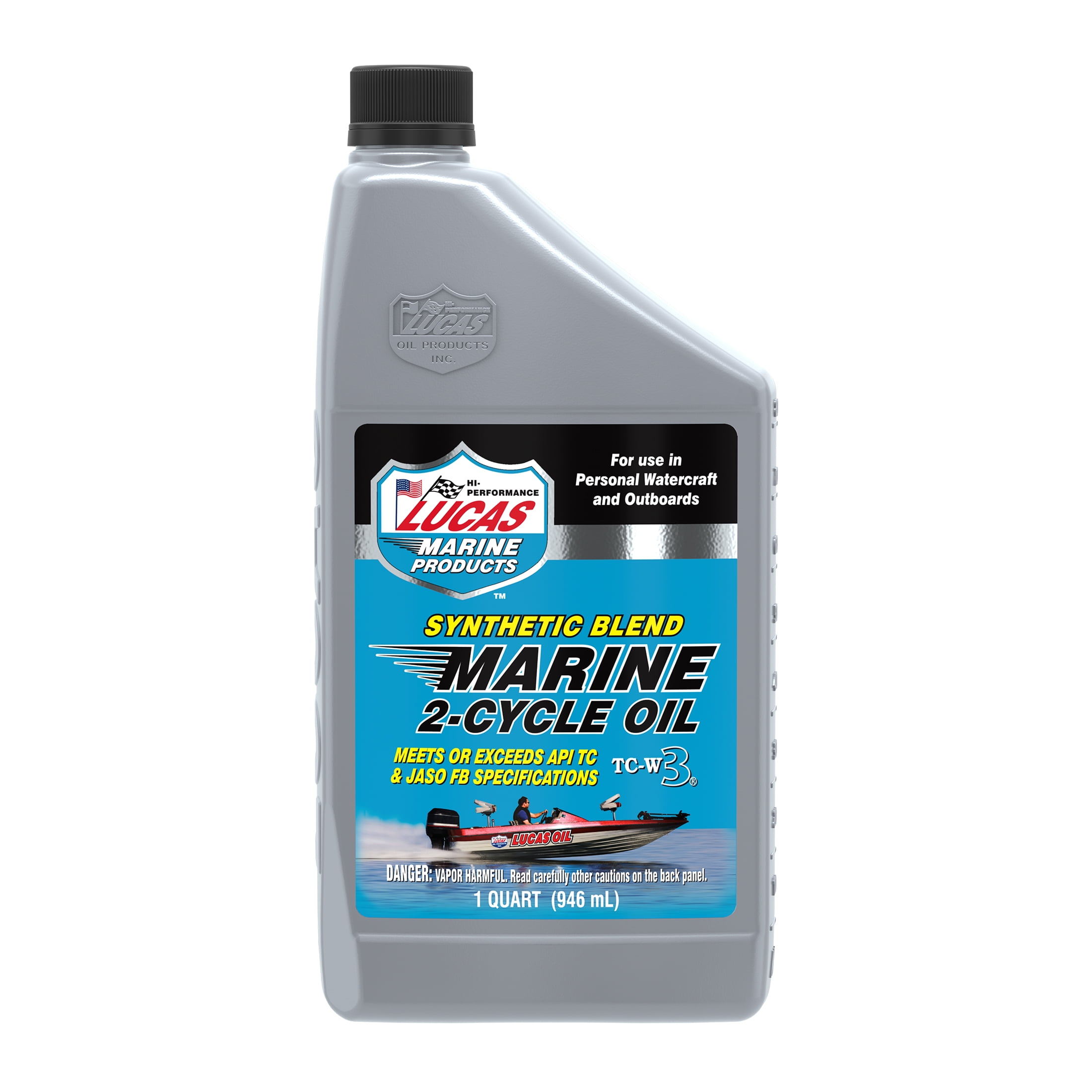 Lucas Oil 10860 Synthetic Blend TCW3 2-Cycle Marine Oil, 1 QT