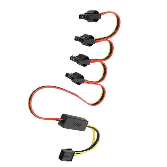 CIYISON 8Pin To 4Pin Molex Hard Drive Power Supply Cable 12V To 5V HDD Cable Step Down