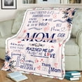 thumbnail image 4 of Yibo I Love You Mom Blanket Thank You Mom Sherpa Blanket Mom Gifts on Birthday from Daughter/Son to Mother (Gifts for Mom), 4 of 7