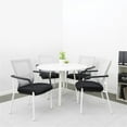 thumbnail image 2 of Prado 42" Round Conference Table with White laminate Top and White Metal Legs, 2 of 6