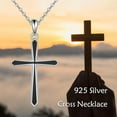 thumbnail image 2 of Cross Necklace 925 Sterling Silver Cross Jewelry Pendant Necklaces Jewelry for Women, 2 of 10