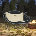 thumbnail image 2 of Outsunny Chaise de Camping Double, Chaise de Camp Rembourrée avec Porte-Gobelets, Kaki, 2 of 10