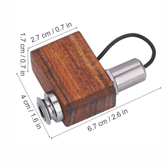 Adeline AD-89 Mini Pickup, Sandalwood Contact Pickup Mini Microphone Ukulele Violin Guitar Guzheng Accessory Musical Instruments Accessories