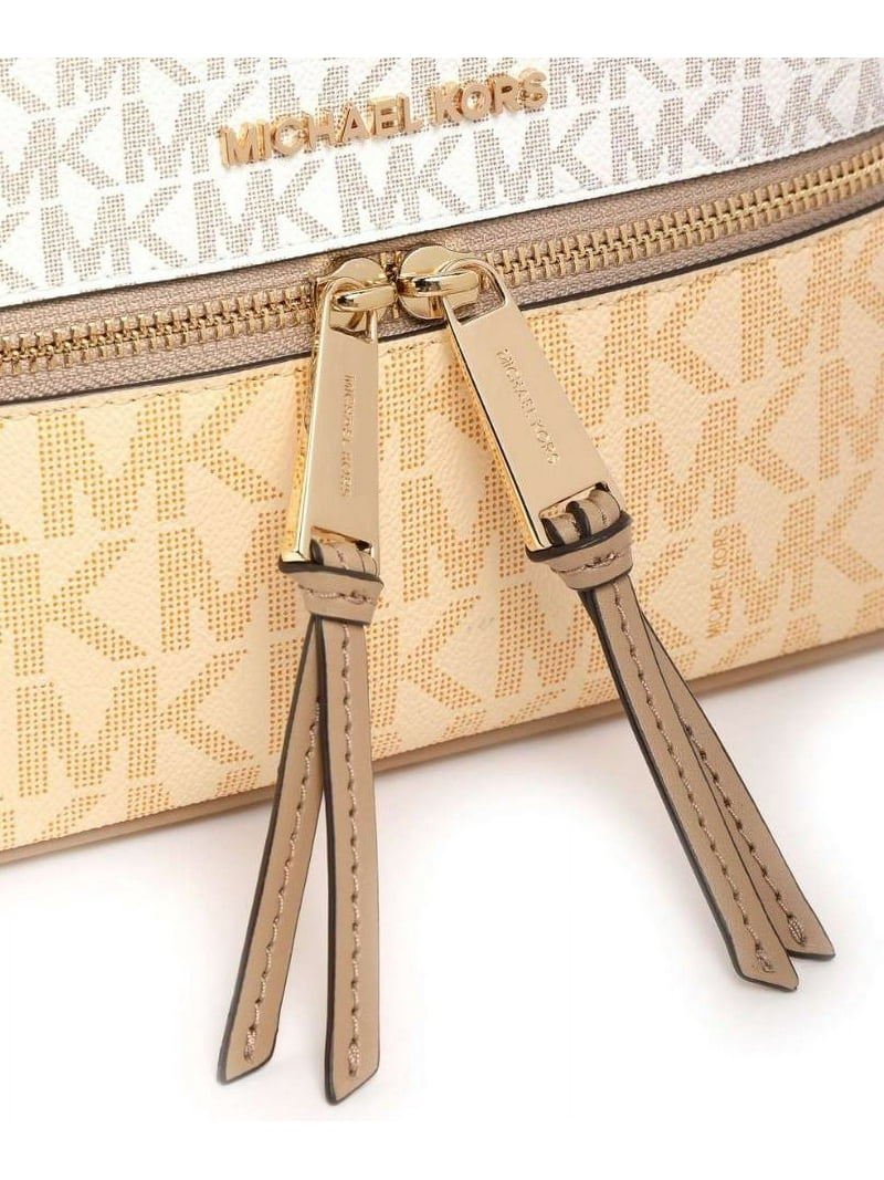 Michael Kors Womens Rhea Zip Medium Backpack Buttermilk Multi