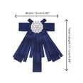 thumbnail image 2 of INSPIRE CHIC Women's Ribbon Brooch Bowknot Necktie Wedding Party Bow Brooches Deep Blue-02, 2 of 5