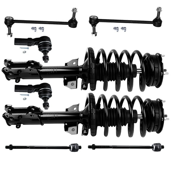 SCITOO Strut Shock for Ford Mustang 2005-2010 Front Complete Struts Assembly Stabilizer Bar Link Tie Rod End 8PCS
