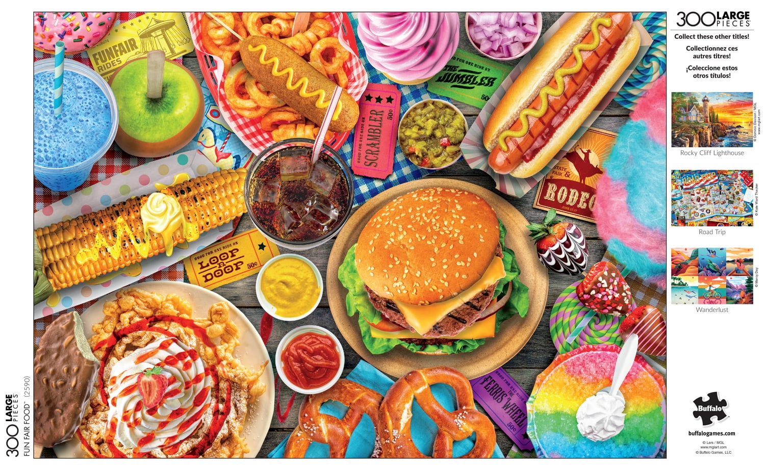 Buffalo Games 300-Piece Fun Fair Food Interlocking Jigsaw Puzzle