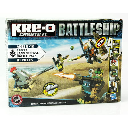 KRE-O Battleship Land Defense Battle Pack (38953), Build firing weapons for your Kreon figures with this set of 81 KRE-O construction pieces By