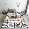 thumbnail image 3 of Chicken Blanket Rooster Decor Throw Blankets Cozy Fleece Flannel Plush Lightweight Bedding Blanket Thanksgiving Chickens Gifts for Chicken Lovers Women Girls Men Boys Kids for Couch Sofa Bed 60"X80", 3 of 6
