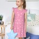 thumbnail image 4 of Fotbe Snowflake pink backgrounds Vestido de Dormir para Niñas de 3 a 10 Años, Mangas Cortas, Estilo Princesa, Pijama Camisón con Mangas Voladas-Large, 4 of 6
