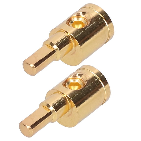 2pcs 0GA Wire Reducer Terminal Connector Pure Copper Gold Plated for Car Audio Amplifier Modification