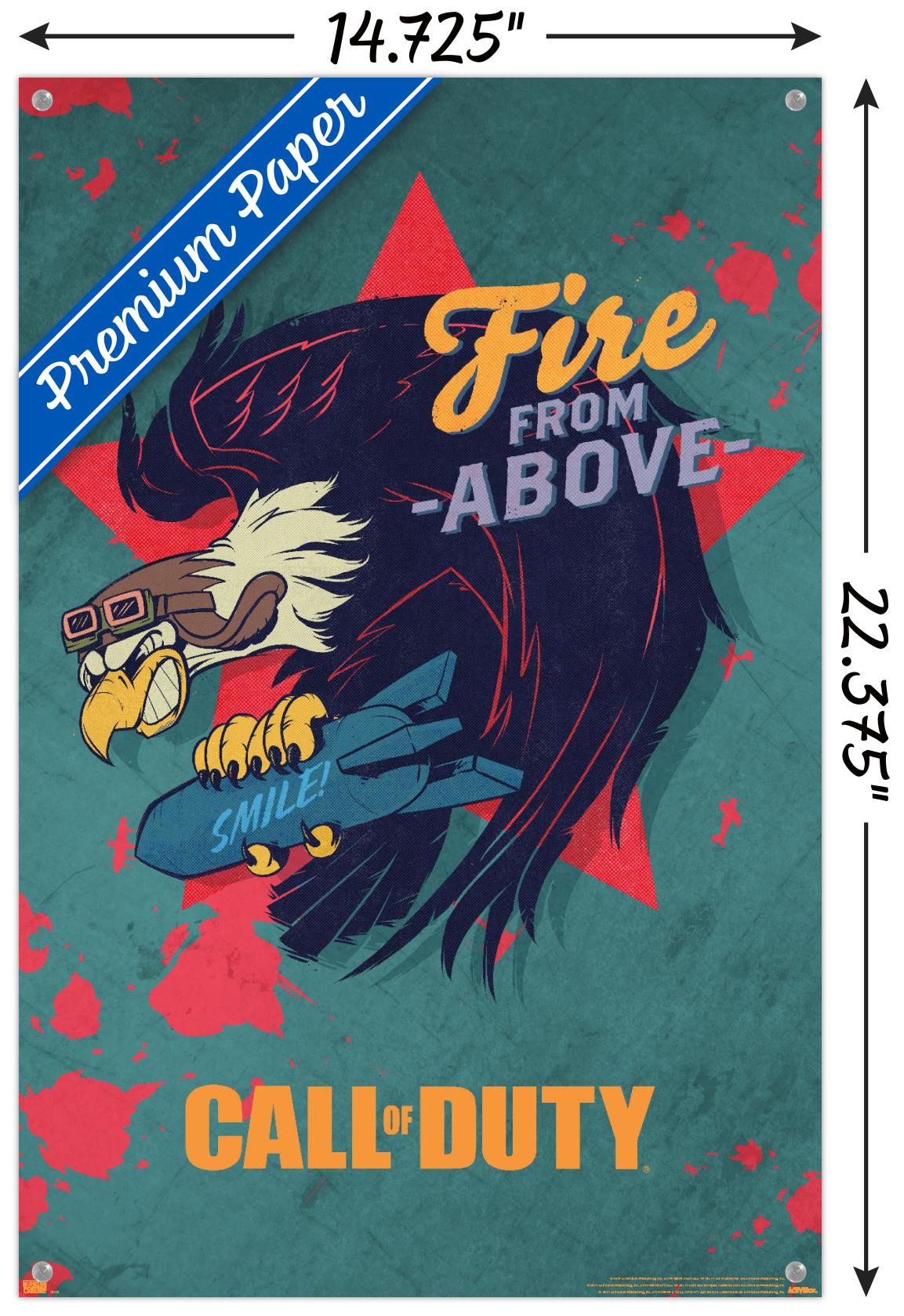 Call of Duty: Vanguard - Fire From Above Wall Poster with Pushpins, 14.725" x 22.375"