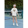 thumbnail image 3 of Arshiner Girl Clothes Summer Short Sets Drop Shoulder T-Shirt and Biker Short Outfits Kids Clothing Sets, 3 of 8