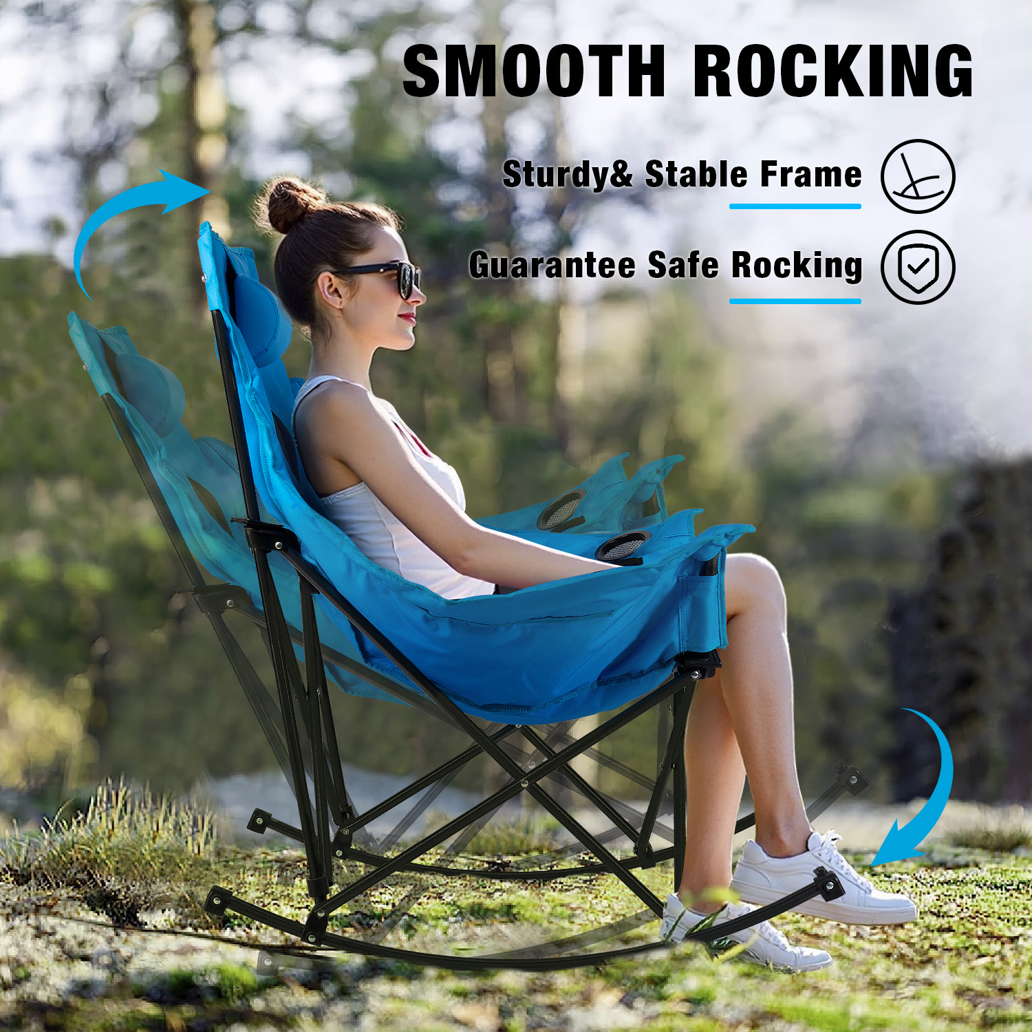 BOSSIN Portable Oversized Rocking Camping Chair photo 4